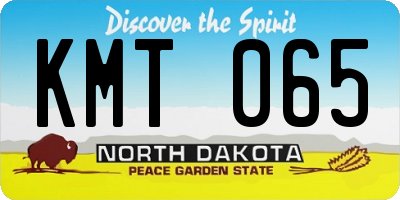 ND license plate KMT065