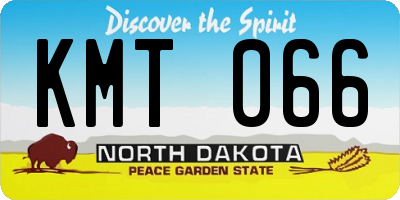 ND license plate KMT066