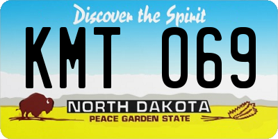ND license plate KMT069