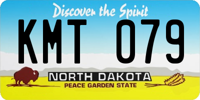 ND license plate KMT079