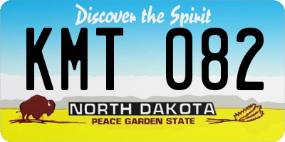 ND license plate KMT082