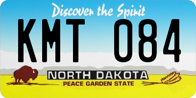 ND license plate KMT084