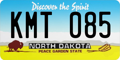 ND license plate KMT085