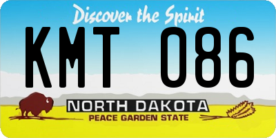 ND license plate KMT086