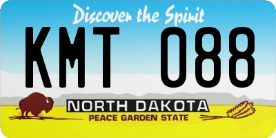 ND license plate KMT088