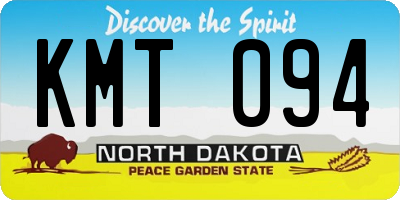 ND license plate KMT094