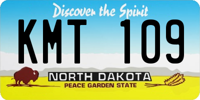 ND license plate KMT109