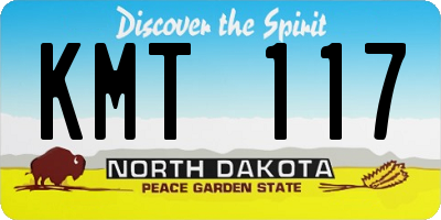 ND license plate KMT117