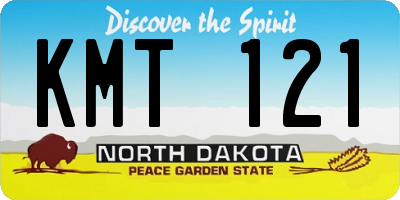 ND license plate KMT121