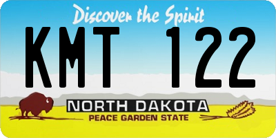 ND license plate KMT122