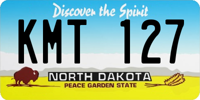 ND license plate KMT127