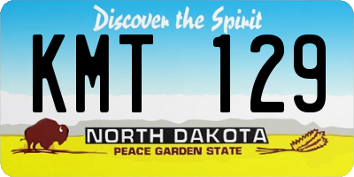 ND license plate KMT129