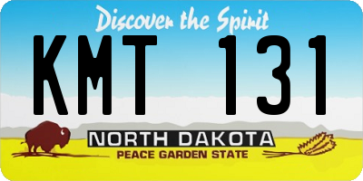ND license plate KMT131