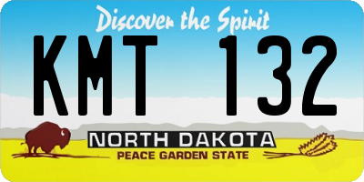 ND license plate KMT132
