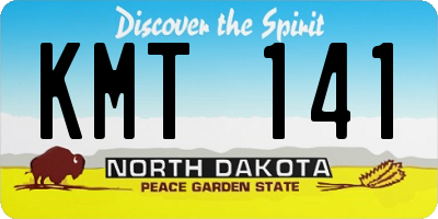 ND license plate KMT141