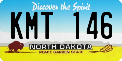 ND license plate KMT146