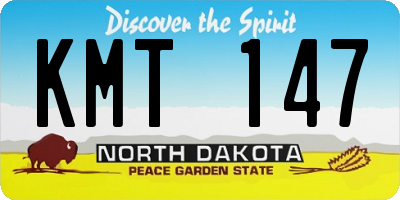 ND license plate KMT147