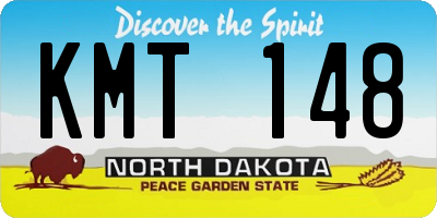 ND license plate KMT148