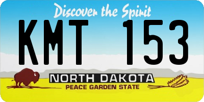 ND license plate KMT153
