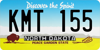 ND license plate KMT155