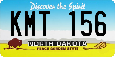 ND license plate KMT156