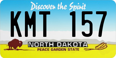 ND license plate KMT157