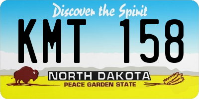 ND license plate KMT158