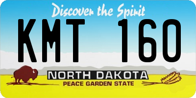 ND license plate KMT160
