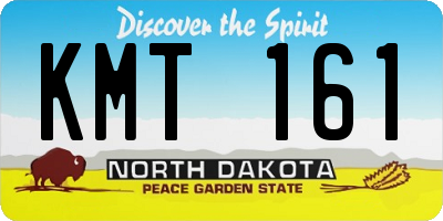 ND license plate KMT161