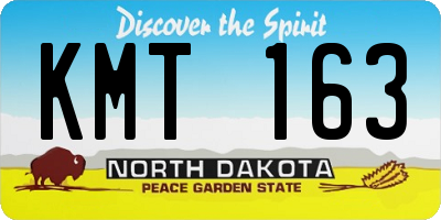 ND license plate KMT163