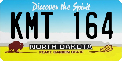ND license plate KMT164