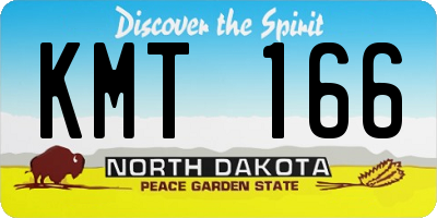 ND license plate KMT166