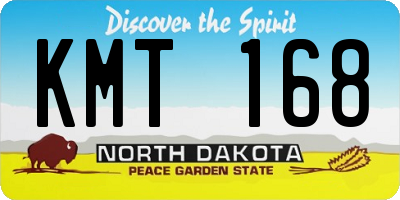 ND license plate KMT168