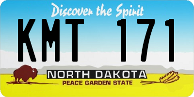 ND license plate KMT171