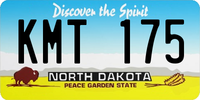 ND license plate KMT175