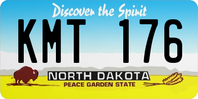 ND license plate KMT176