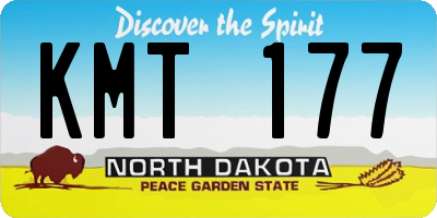 ND license plate KMT177