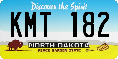 ND license plate KMT182