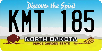 ND license plate KMT185