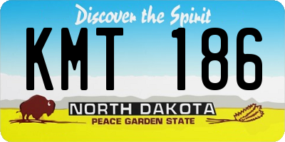 ND license plate KMT186