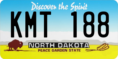 ND license plate KMT188