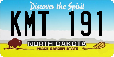 ND license plate KMT191