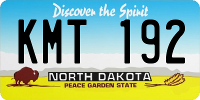 ND license plate KMT192