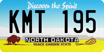 ND license plate KMT195