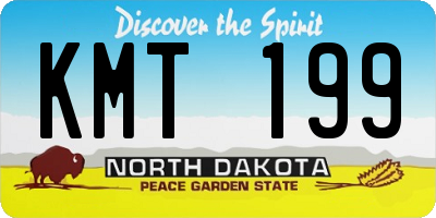 ND license plate KMT199