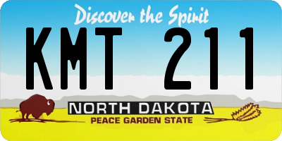 ND license plate KMT211