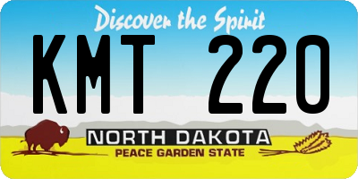 ND license plate KMT220