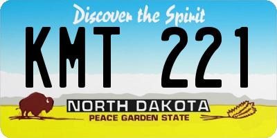 ND license plate KMT221