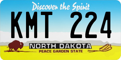 ND license plate KMT224