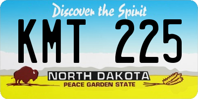 ND license plate KMT225